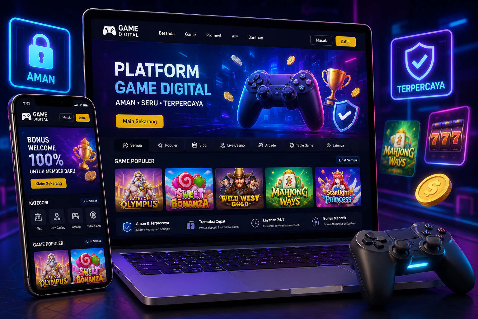 Strategi Memilih Platform Game Digital yang Aman dan Nyaman untuk Pemula
