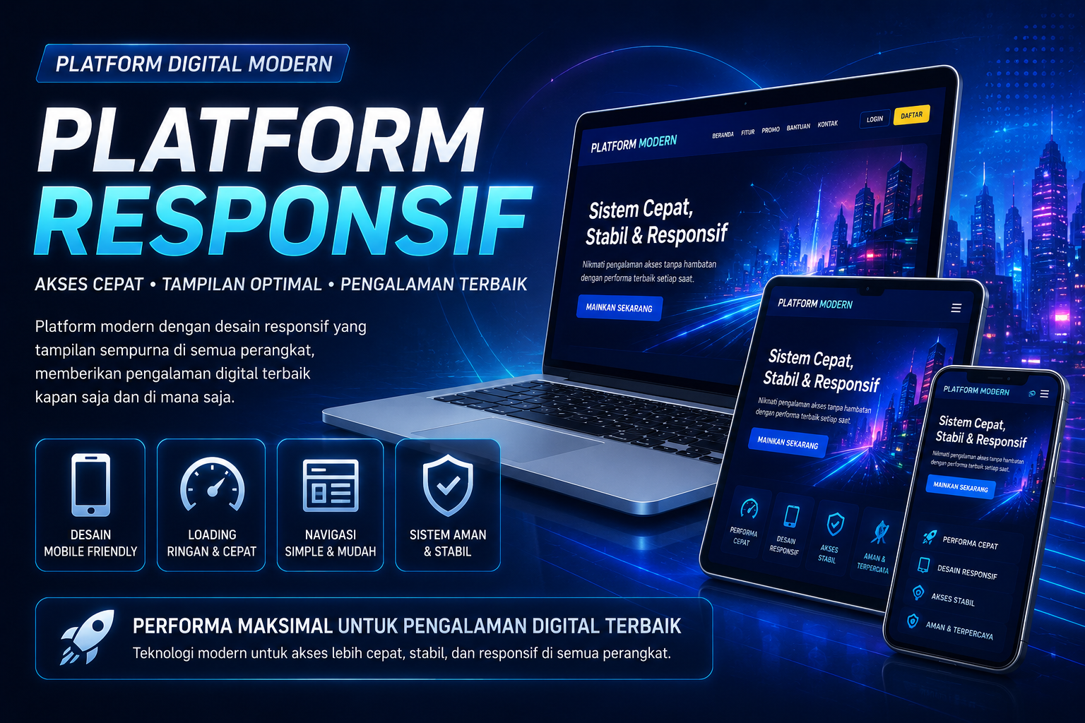 Sistem Platform Responsif Menjadi Standar Website Modern Masa Kini